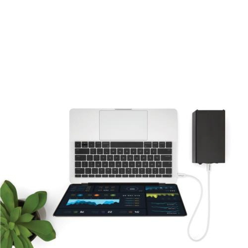 Thunderbolt　3　(40Gbps)　USB-Cケーブル　50cm　ホワイト　1本 ケーブルがしっかりと巻かれた状態で、ホワイトの色合いが引き立っている