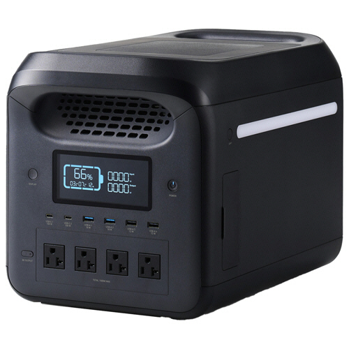 ﾎﾟｰﾀﾌﾞﾙ電源 1200P 1229Wh AC出力1500W ﾌﾞﾗｯｸ 1台画像