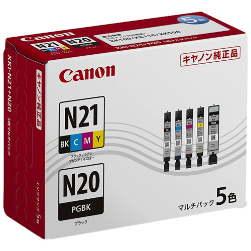 ｲﾝｸﾀﾝｸ XKI-N21+N20/5MP 5色ﾏﾙﾁﾊﾟｯｸ 5333C002 1箱(5個:各色1個)画像