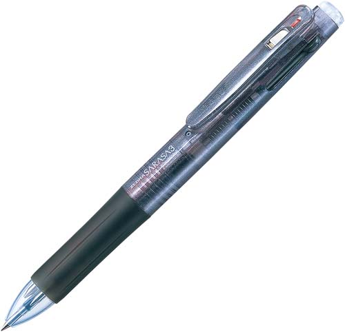 多色ボールペン　サラサ3　0.5mm　黒軸