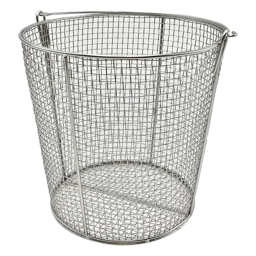 ステンレス丸型洗浄カゴ（テーパ付き）　φ200（φ170）×200mm 中画像