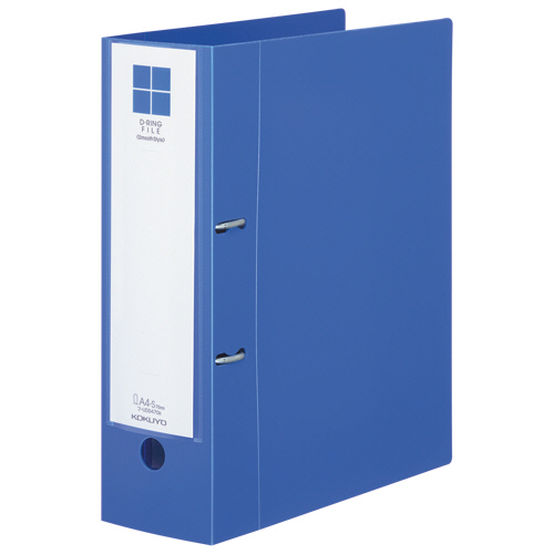 Dﾘﾝｸﾞﾌｧｲﾙ<ｽﾑｰｽｽﾀｲﾙ> A4ﾀﾃ 2穴 700枚収容 70mmとじ 背幅95mm 青 1冊画像