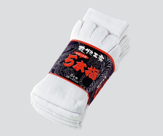 5本指ソックス 白 1束（5足入）
