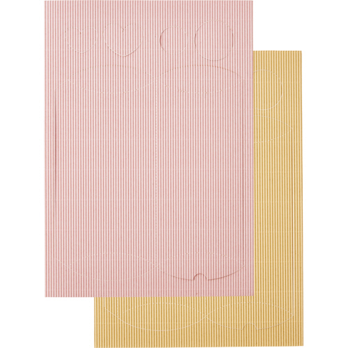 ｶﾗｰﾀﾞﾝﾎﾞｰﾙ ﾘｯﾌﾟﾙﾎﾞｰﾄﾞ 薄口 型抜き ｷﾞﾌﾄBOX ﾋﾟﾝｸ･ｸﾘｰﾑ 1ﾊﾟｯｸ(2枚)画像