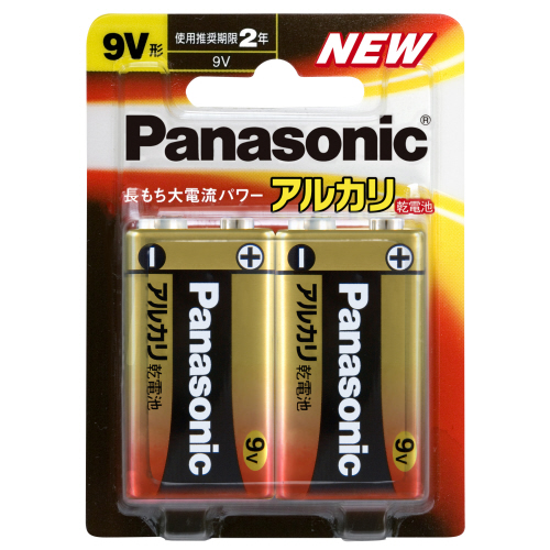 ｱﾙｶﾘ乾電池 9V形 1ﾊﾟｯｸ(2本)画像