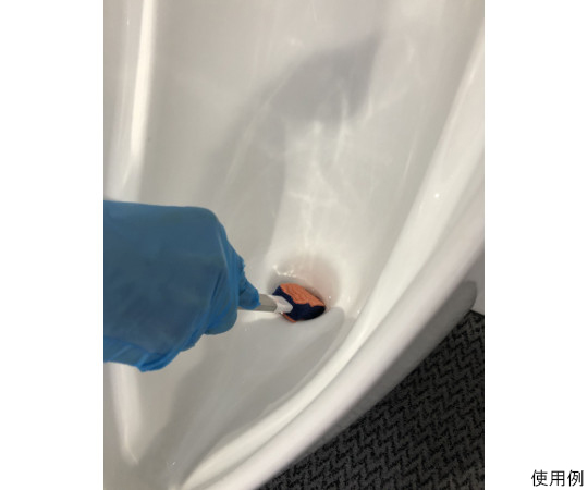 フッ素ガードトイレブラシ29　細　24個入 パッケージの側面にちらっと見える色とデザインのディテール