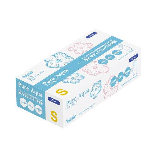 ニトリルグローブ　ピュアアクア　１００枚　Ｓ画像