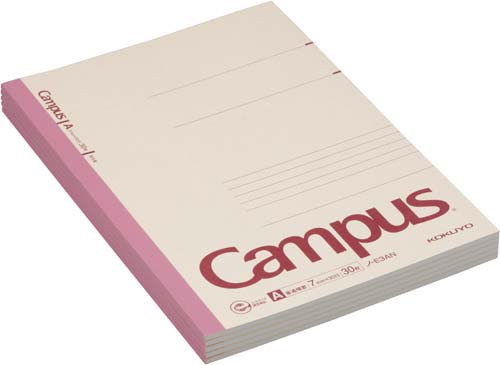 再生紙キャンパスノートセミＢ５　Ａ罫３０枚　５冊画像