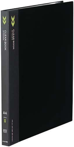 クリヤーブックＫ２　固定式Ａ４縦２０Ｐ黒１０冊画像