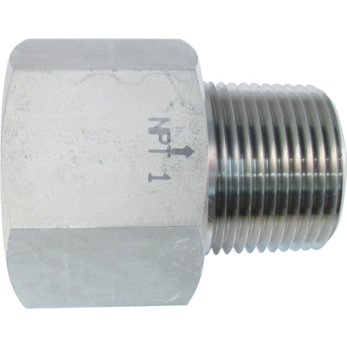 ｽﾃﾝﾚｽ製 変換内外ｿｹｯﾄ 外NPT1×内PT1 1個画像