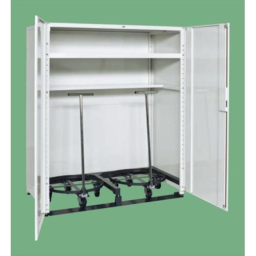 ドラム収納保管庫（基本体＋円形ドラム台車）　ＳＴＨ－１５７５ＤＭ２Ｗ