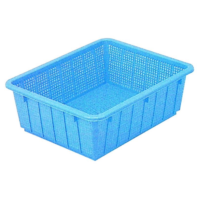 ザル トンボ 抗菌カラー角ざる49型 ブルー画像