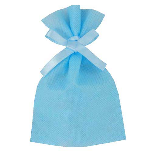 ソフトバッグベーシック 2穴リボン巾着 S1 薄 パステルブルー画像