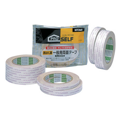ニトムズ 再はく離一般両面テープNo.5000NS 20mm×20m J1370画像