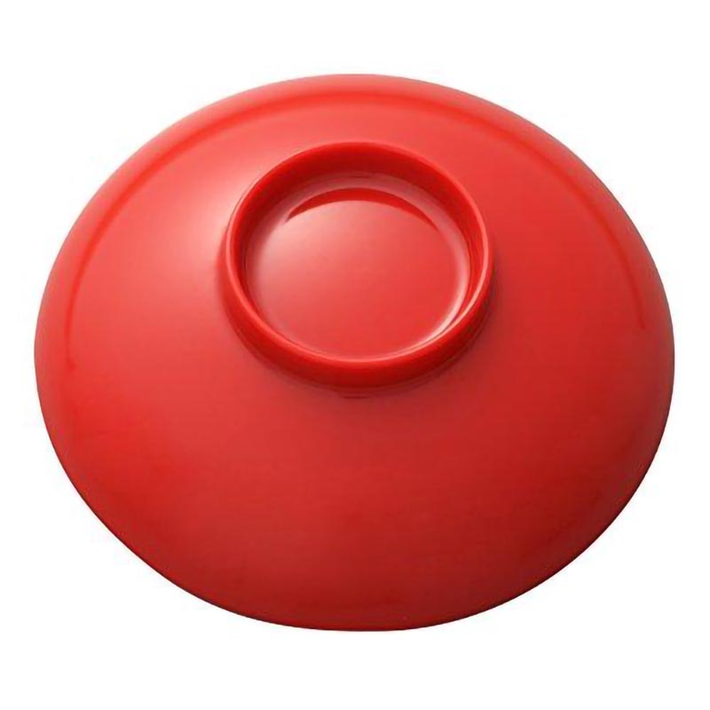 No.13B カスミ型汁椀(フタ) (朱赤) エンテック画像