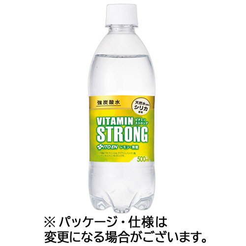 強炭酸水 ﾋﾞﾀﾐﾝｽﾄﾛﾝｸﾞ ｼﾘｶ含有 500mL ﾍﾟｯﾄﾎﾞﾄﾙ 1ｹｰｽ(24本)画像