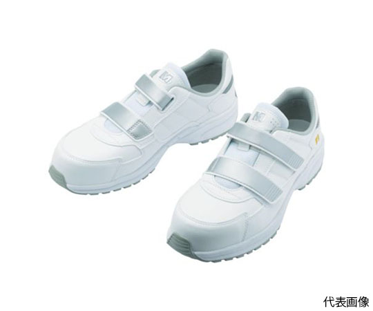 JSAA B種認定 超軽量先芯入り静電スニーカー ホワイト 26.5cm画像