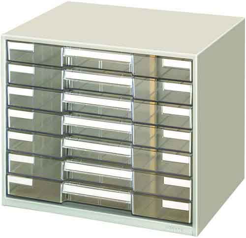レターケース透明プラスチック引出しタイプＢ４横７段画像