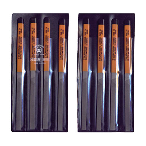 組ﾔｽﾘ 8本組(200mm) 平 油目 1ﾊﾟｯｸ(8本)画像