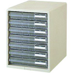 ＰＬＵＳ　１６０８０）レターケースＡ４　浅型７段　ＬＣ－１０７Ａ　ホワイト画像