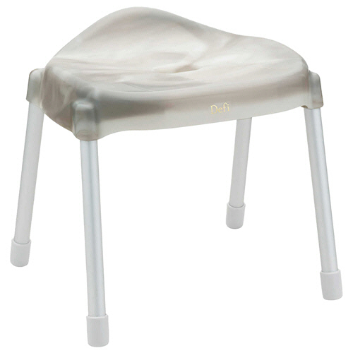 ﾃﾞﾌｨ ｱﾙﾐ風呂いすﾜｲﾄﾞ 32cm ｽﾓｰｸ 1個画像