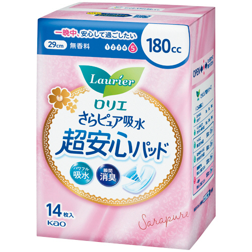 ﾛﾘｴ さらﾋﾟｭｱ吸水超安心ﾊﾟｯﾄﾞ 180cc 1ﾊﾟｯｸ(14枚)画像