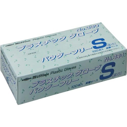 プラスチックグローブＮＯ．３８０　Ｓサイズ１０箱入画像