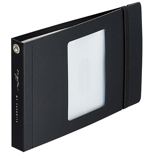 myfa ﾄﾚｰﾃﾞｨﾝｸﾞｶｰﾄﾞｺﾚｸｼｮﾝﾌｧｲﾙ ﾐﾆ 48枚収容 背幅16mm ｼﾞｪｯﾄﾌﾞﾗｯｸ 1冊画像