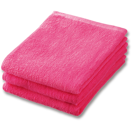 業務用ｽﾚﾝｶﾗｰﾌｪｲｽﾀｵﾙ ﾋﾟﾝｸ 1ﾊﾟｯｸ(3枚)画像