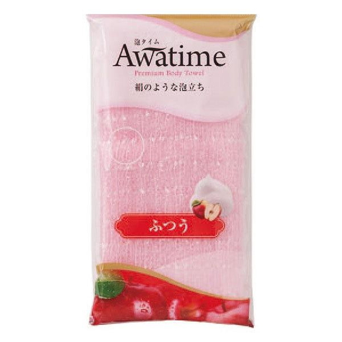 ボディタオル 泡タイム ふつう ピンク 約22×100cm 泡立ち画像