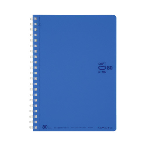 ソフトリングノート　ドット入Ｂ罫　Ｂ６　８０枚　青画像