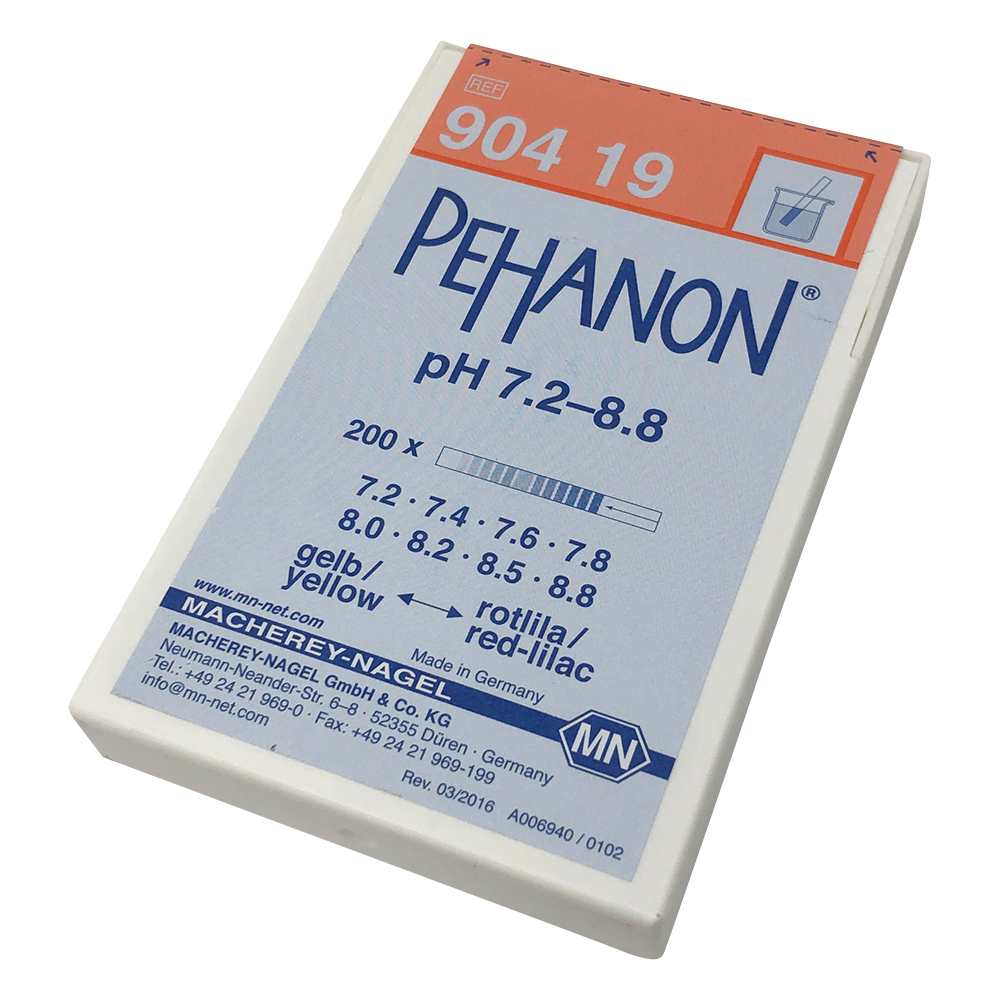 ストライプpH試験紙（PEHANON） pH7.2-8.8 1箱（200枚入）画像