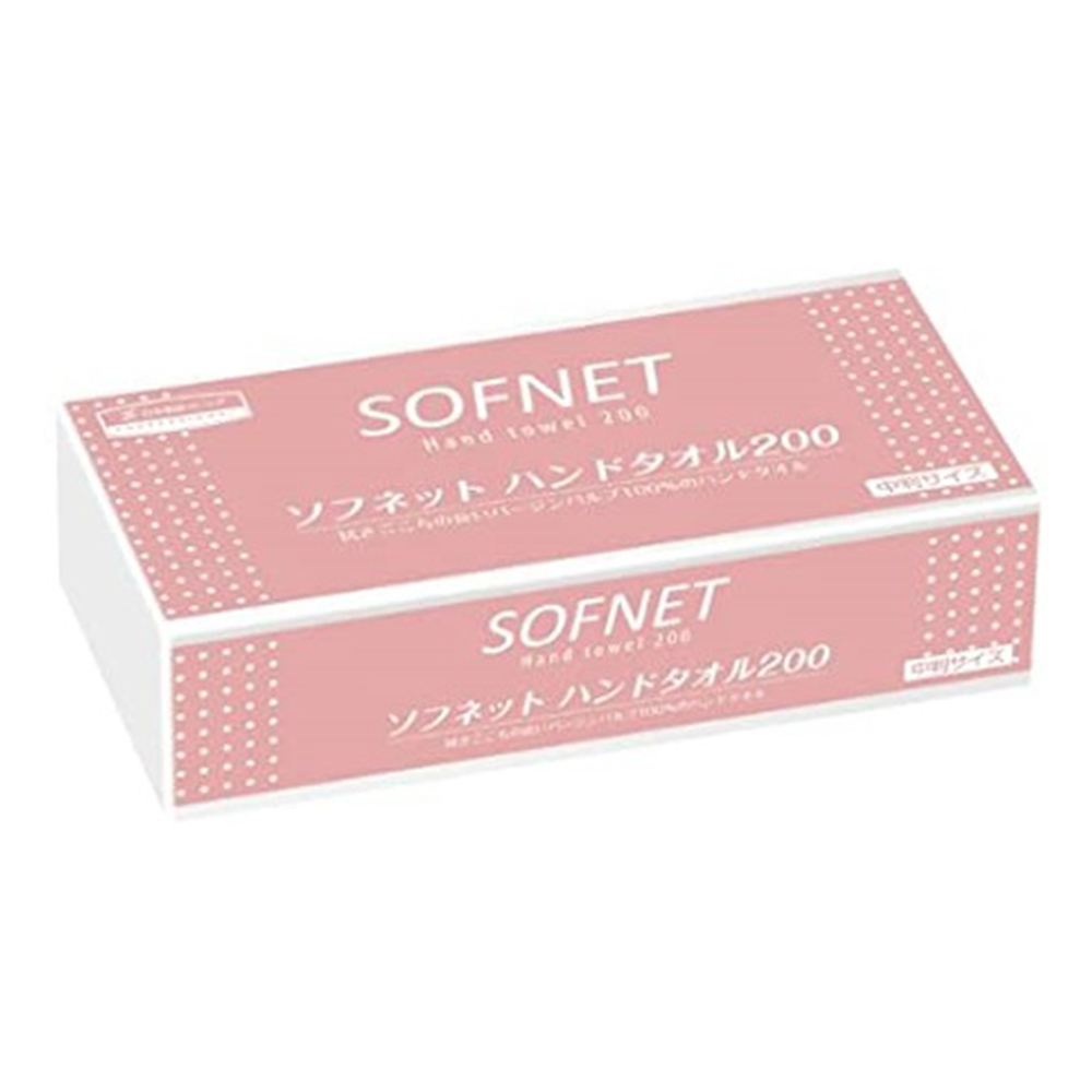 ソフネット　ハンドタオル200　中判　220×215mm　200枚×30袋画像