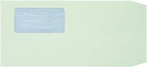 地紋入窓付封筒　長３　グリーン　１００枚×１０画像