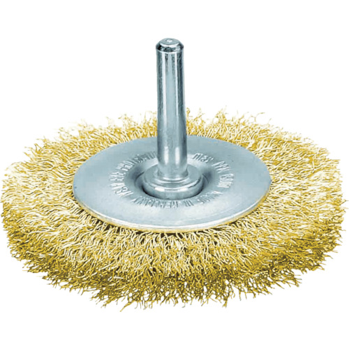 軸付ﾎｲﾙﾌﾞﾗｼ 真鍮ﾒｯｷ鋼線 0.25 φ50 1個画像