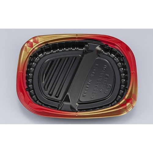 シーピー化成 弁当容器 CBFまろん8S-3 ゴルトBR 本体画像