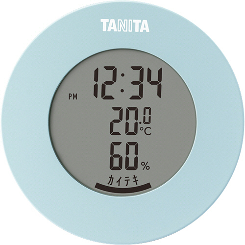 ﾃﾞｼﾞﾀﾙ温湿度計 ﾗｲﾄﾌﾞﾙｰ 1個画像