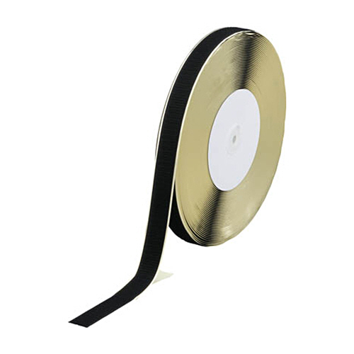 ﾏｼﾞｯｸﾃｰﾌﾟ 糊付A側 25mm×25m 黒 1巻画像