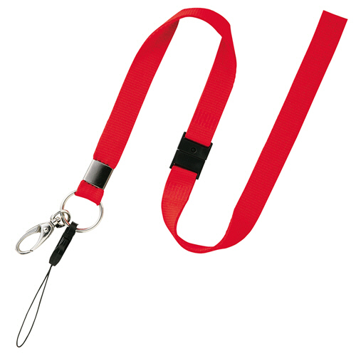 名札用ｽﾄﾗｯﾌﾟ 幅広無地 赤 1本