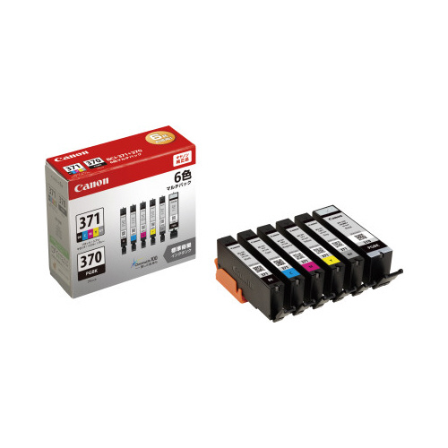 純正インクＢＣＩ－３７１＋３７０　６色パック２Ｐ画像