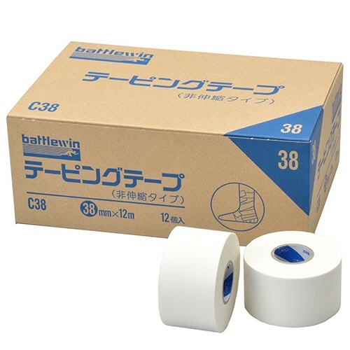 バトルウィン　テーピングテープ　Cタイプ(非伸縮)　38mm×12m　1箱(12巻)画像