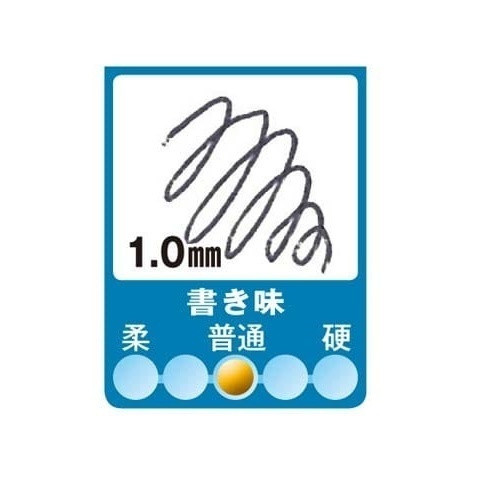 ノック式 タプリクリップボールペン 1.0mm 赤 ノック機構が見える側面、クリップ付きの赤いボディ