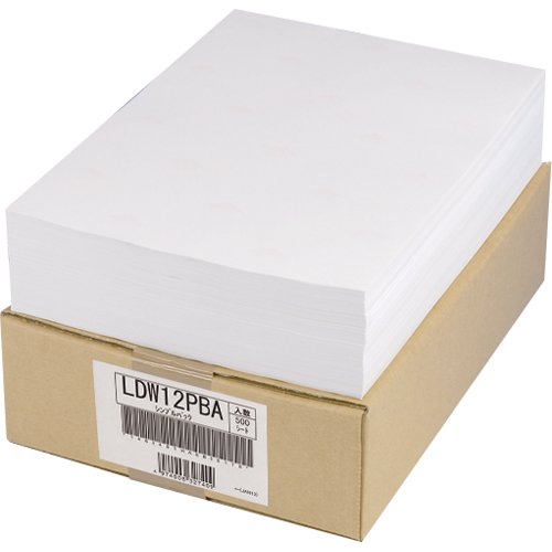 ﾅﾅﾜｰﾄﾞ ｼｰﾄｶｯﾄﾗﾍﾞﾙ ﾏﾙﾁﾀｲﾌﾟ ｼﾝﾌﾟﾙﾊﾟｯｸA4 12面 83.8×42.3mm 1箱(500ｼｰﾄ)画像