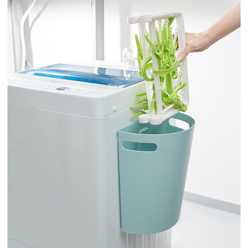 ゴミ箱 壁掛けダストボックス 9L マグネットシート2枚付き ブルー 壁に取り付けられたコンパクトなデザインのダストボックス