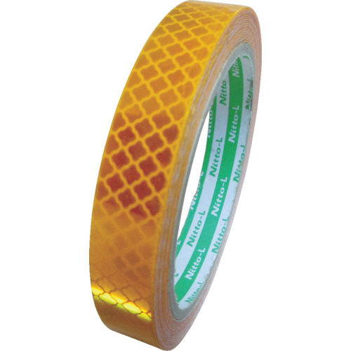 高輝度ﾌﾟﾘｽﾞﾑ反射ﾃｰﾌﾟ 15mm×5m ｲｴﾛｰ 1巻画像