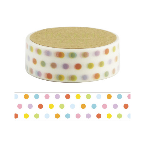 マスキングテープ　ドット　カラフル