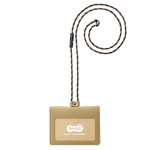 合皮製ﾈｰﾑｶｰﾄﾞﾎﾙﾀﾞｰ 2つ折りﾀｲﾌﾟ ﾌﾞﾗｳﾝ 1個画像