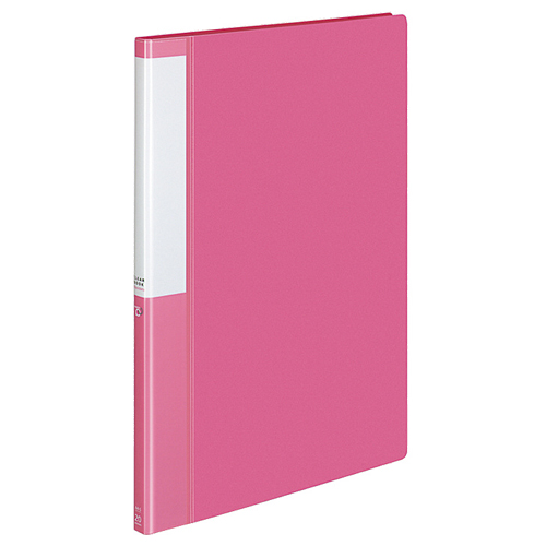 ｸﾘﾔｰﾌﾞｯｸ(POSITY) 固定式 A4ﾀﾃ 20ﾎﾟｹｯﾄ 背幅15mm ﾋﾟﾝｸ 1冊画像