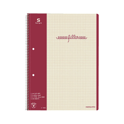 フィラーノート　Ａ４　５ｍｍ方眼罫　４０枚画像