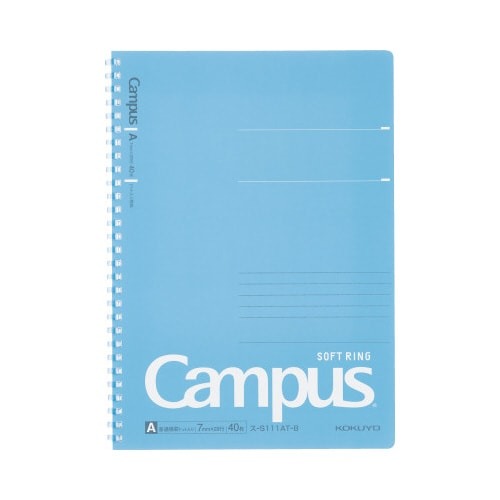 キャンパスソフトリングドット罫４０枚Ｂ５　青画像